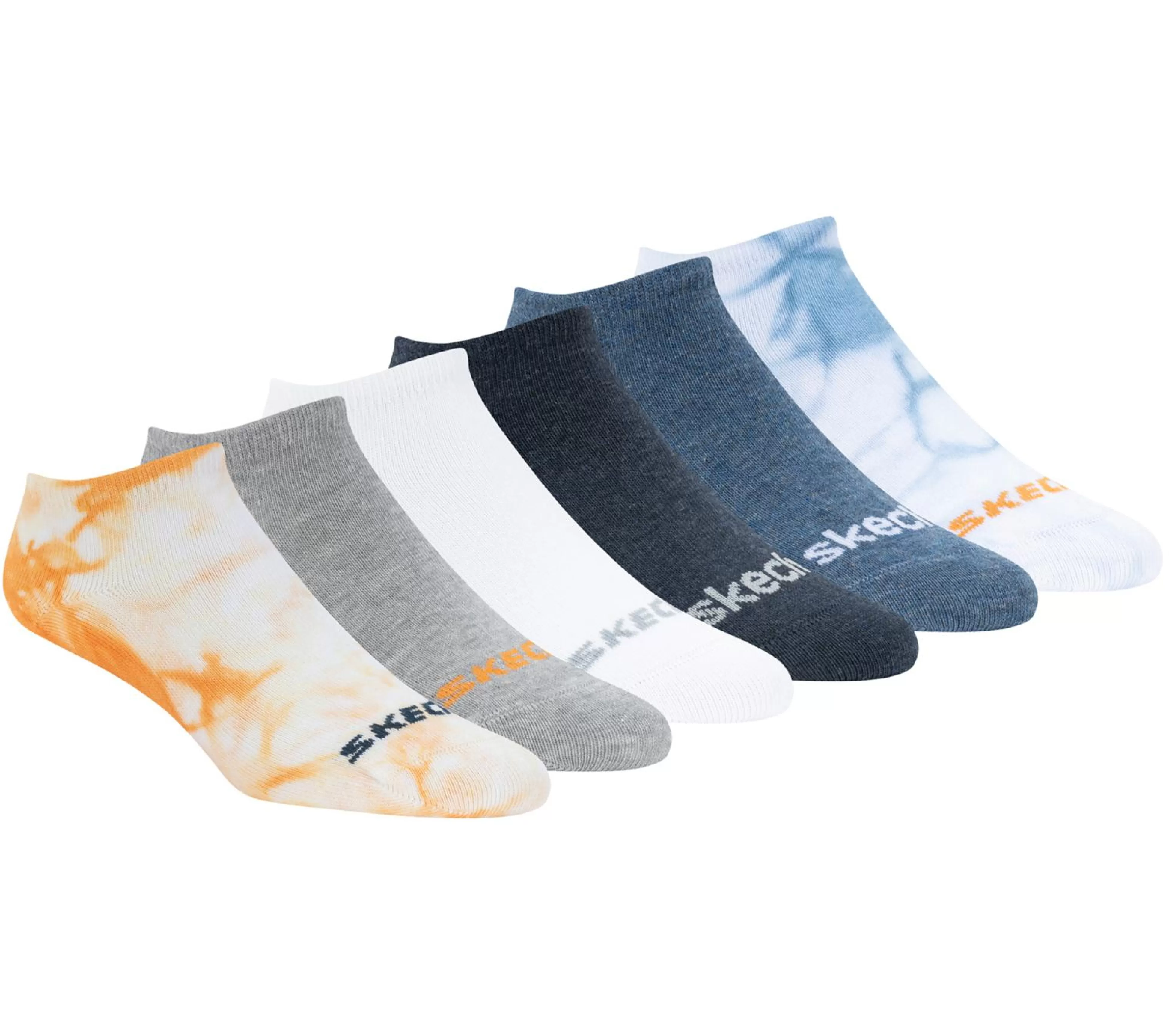 SKECHERS Cotton Tie-Dye No-Show Socks - 6 Pack*Kids Socks | Socks