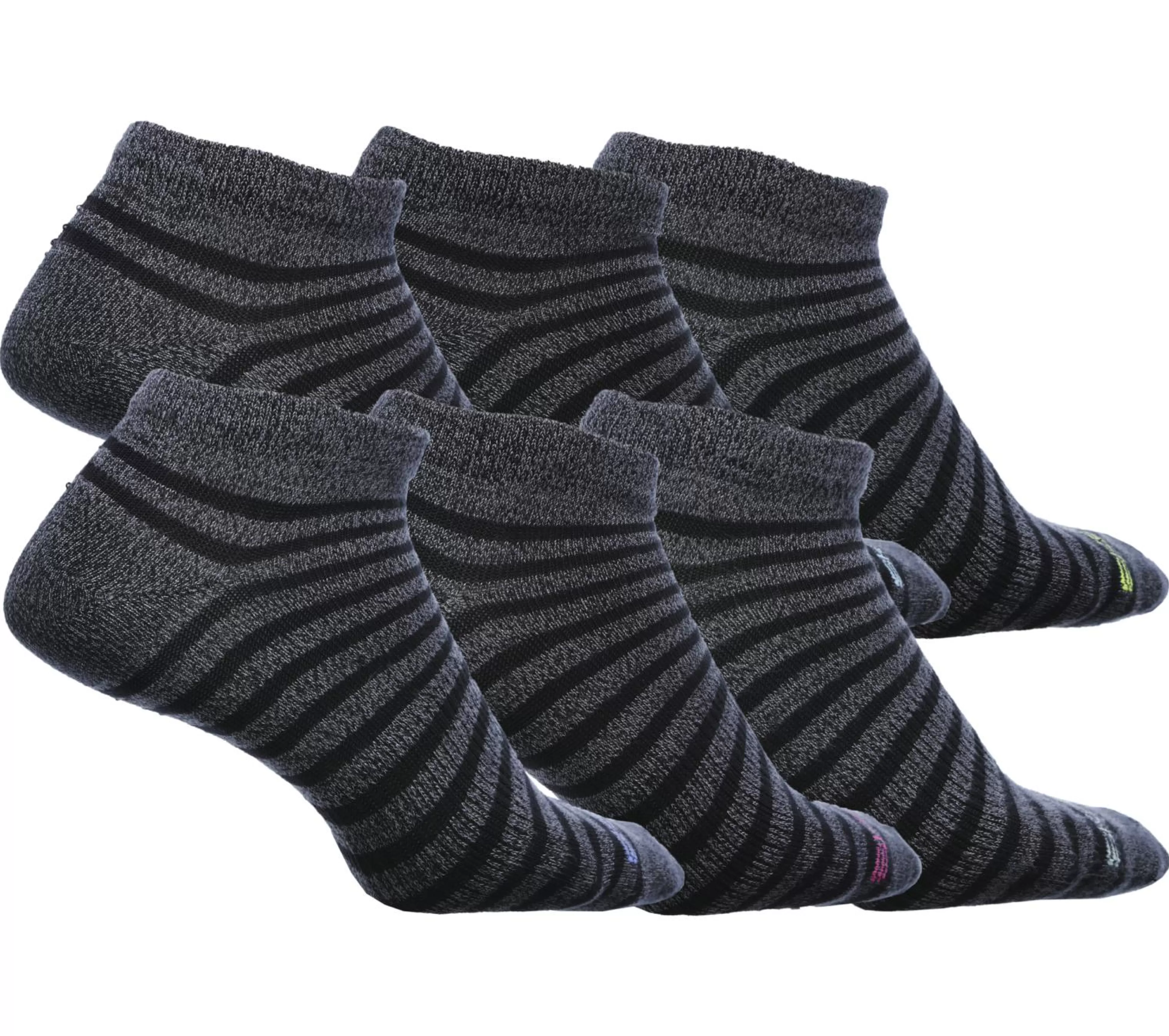 SKECHERS 6 Pack Low Cut Stripe Socks*Women Socks | Accessories