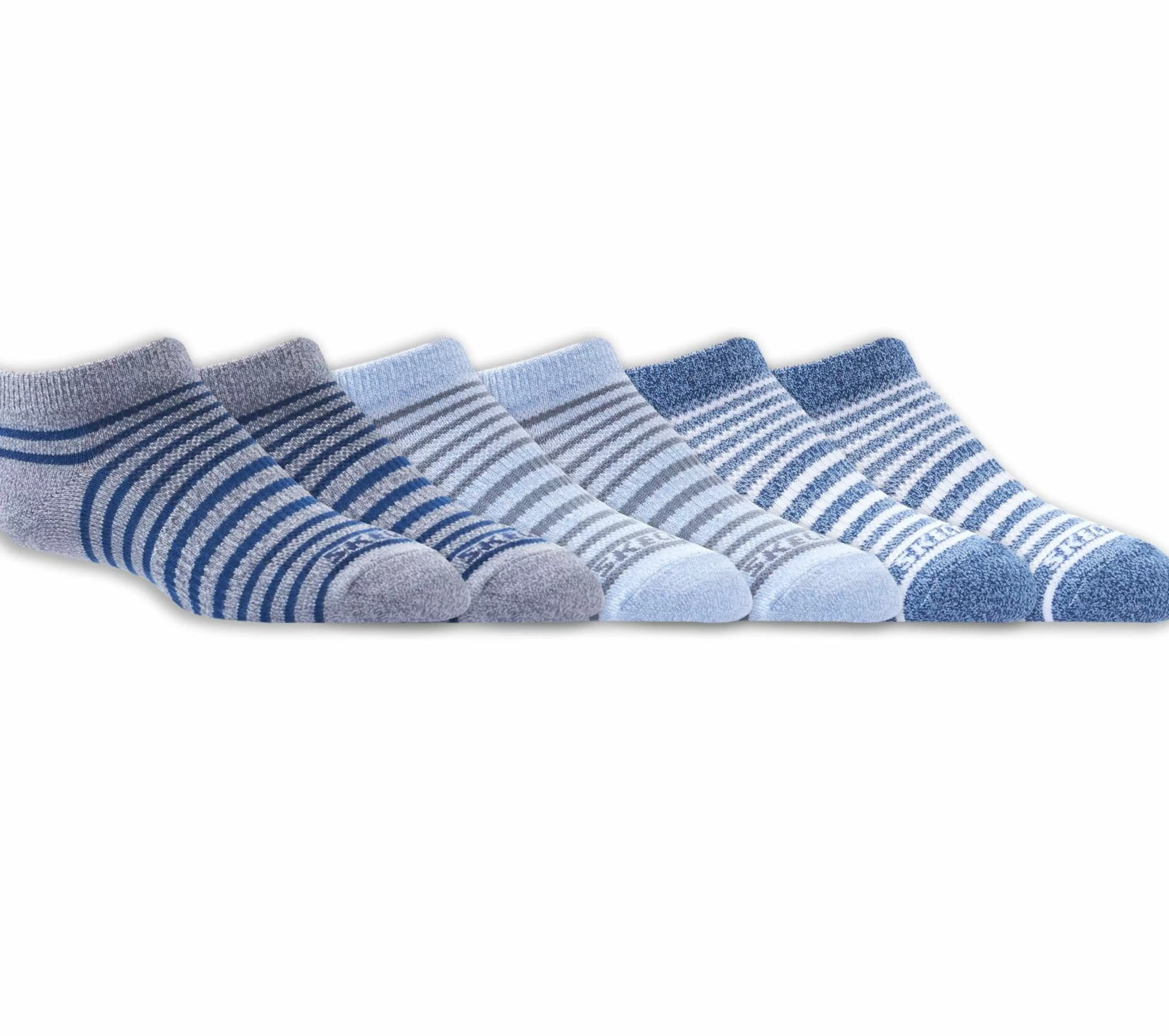 SKECHERS 6 Pack Striped No Show Socks*Kids Socks | Socks