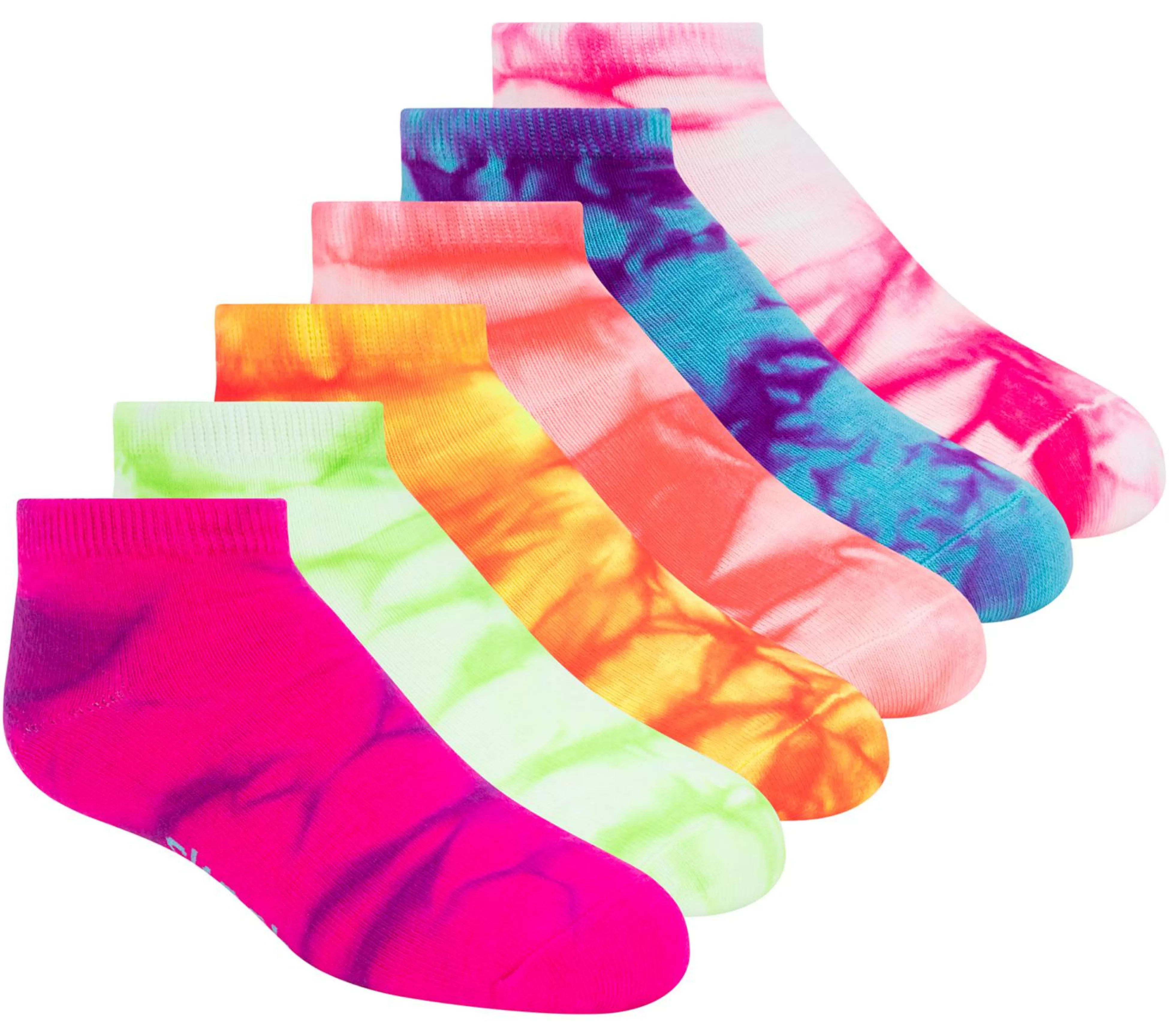 SKECHERS 6 Pack Tie Dye Sport Fashion Socks*Kids Socks | Socks