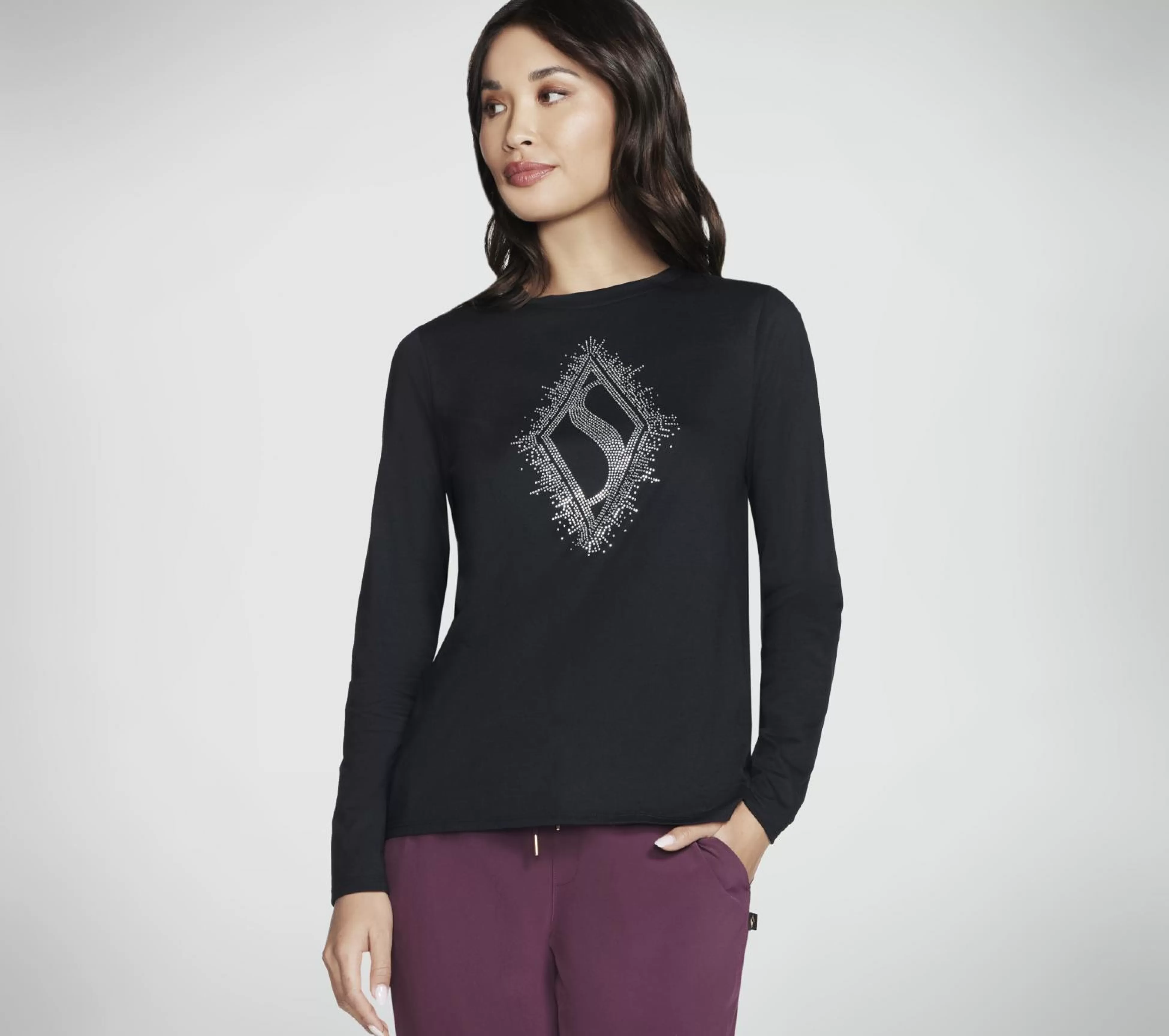 SKECHERS Rhinestone Burst Long Sleeve Tee*Women Tops | Tops