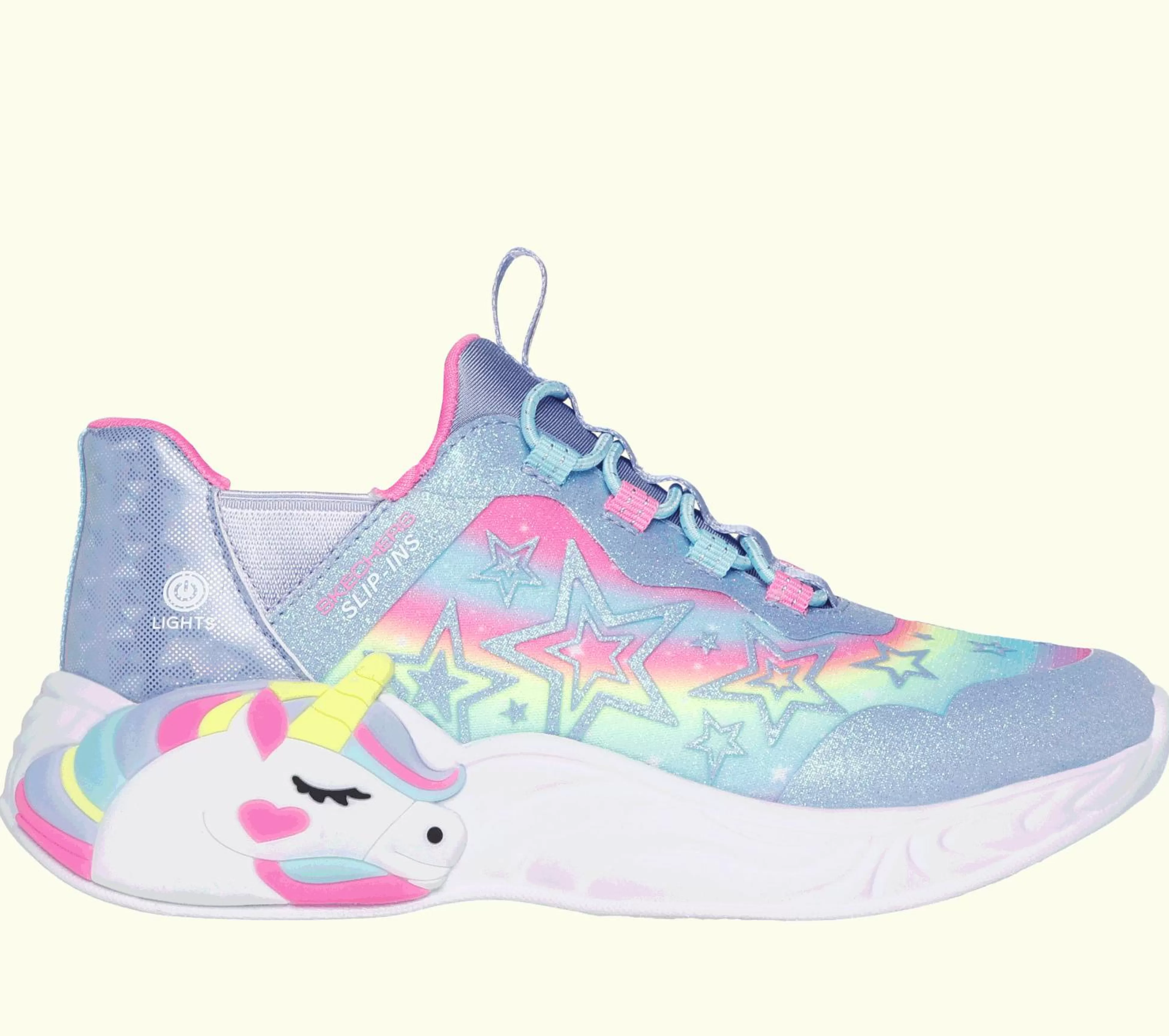 SKECHERS Slip-ins: Unicorn Dreams - Starry Lite*Kids Light-Up | Hands Free Slip-Ins