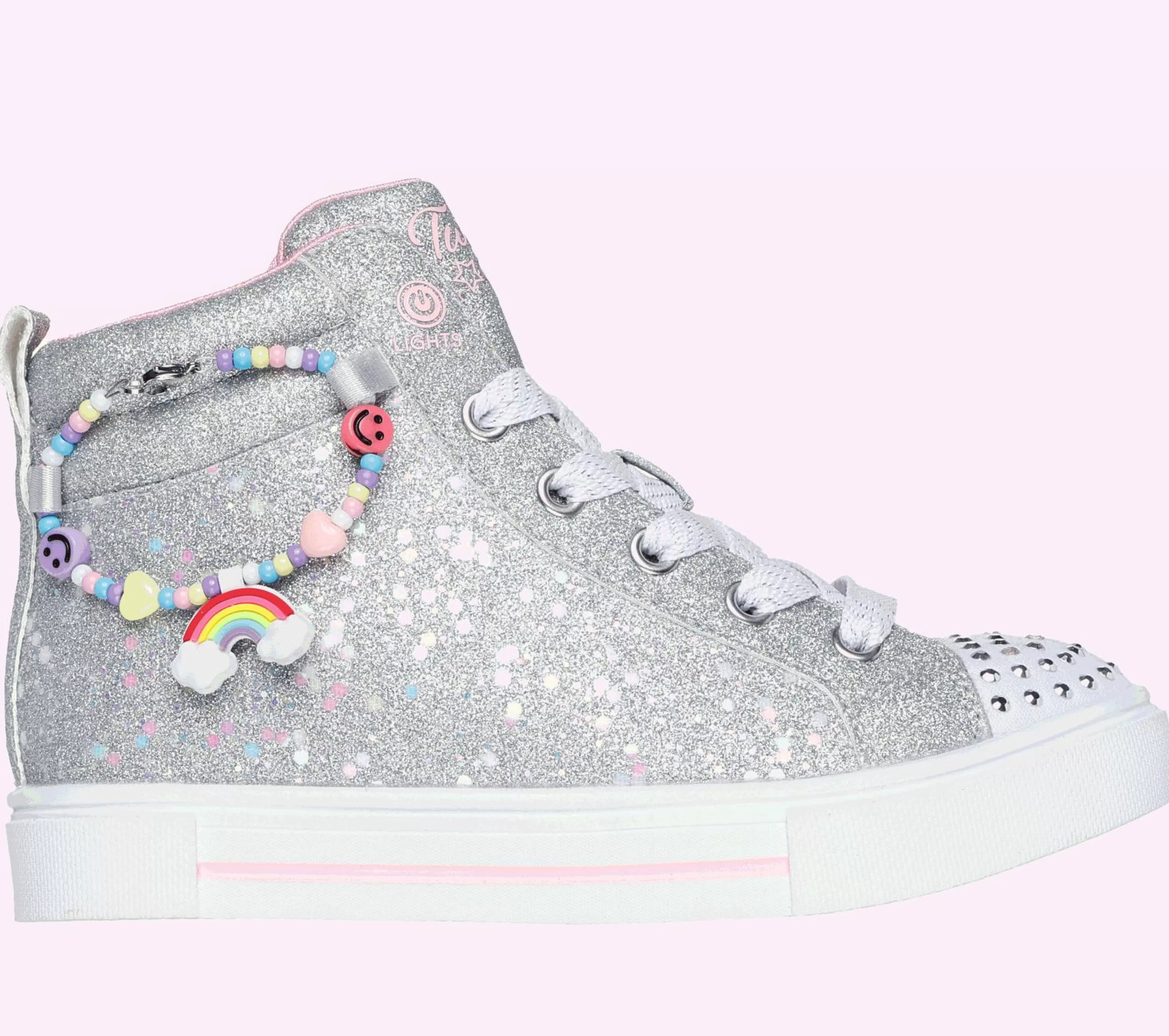 SKECHERS Twinkle Toes: Twinkle Sparks - Charm Bestie*Kids Light-Up | Lace Ups